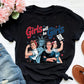 Girls Will be Girls 4th of July Shirt, Patriotic Feminist Shirt, American Women Shirt, Independence Day Gift