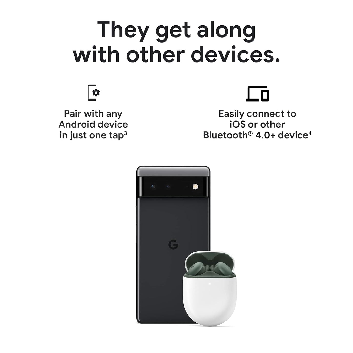 Google Pixel Buds A-Series - Truly Wireless Earbuds - Audio Headphones with Bluetooth
