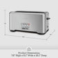 Breville Bit More 4-Slice Toaster, Brushed Stainless Steel, BTA730XL
