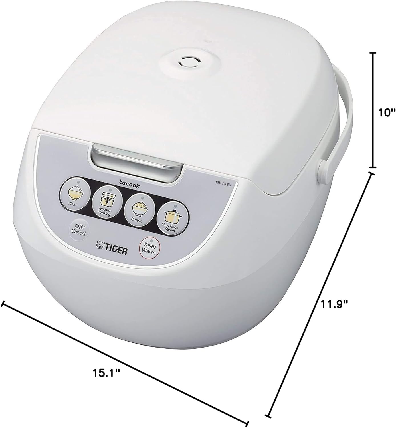 TIGER JBV-A10U 5.5-Cup Micom Rice Cooker with Food Steamer Basket