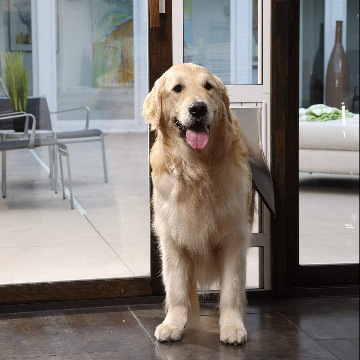 PetSafe Freedom Aluminum Patio Panel Sliding Glass Pet Door for Dogs & Cats - Adjustable Height -  Dog Gates & Pens PetSafe