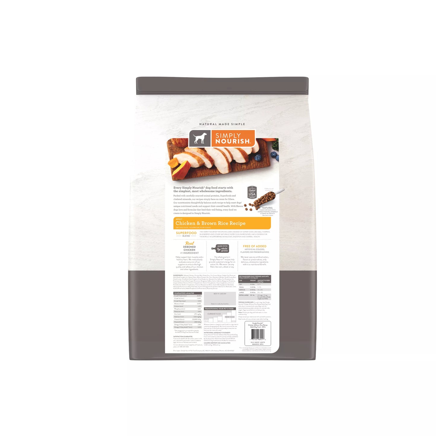 Simply Nourish Original Adult Dry Dog Food - Chicken & Brown Rice