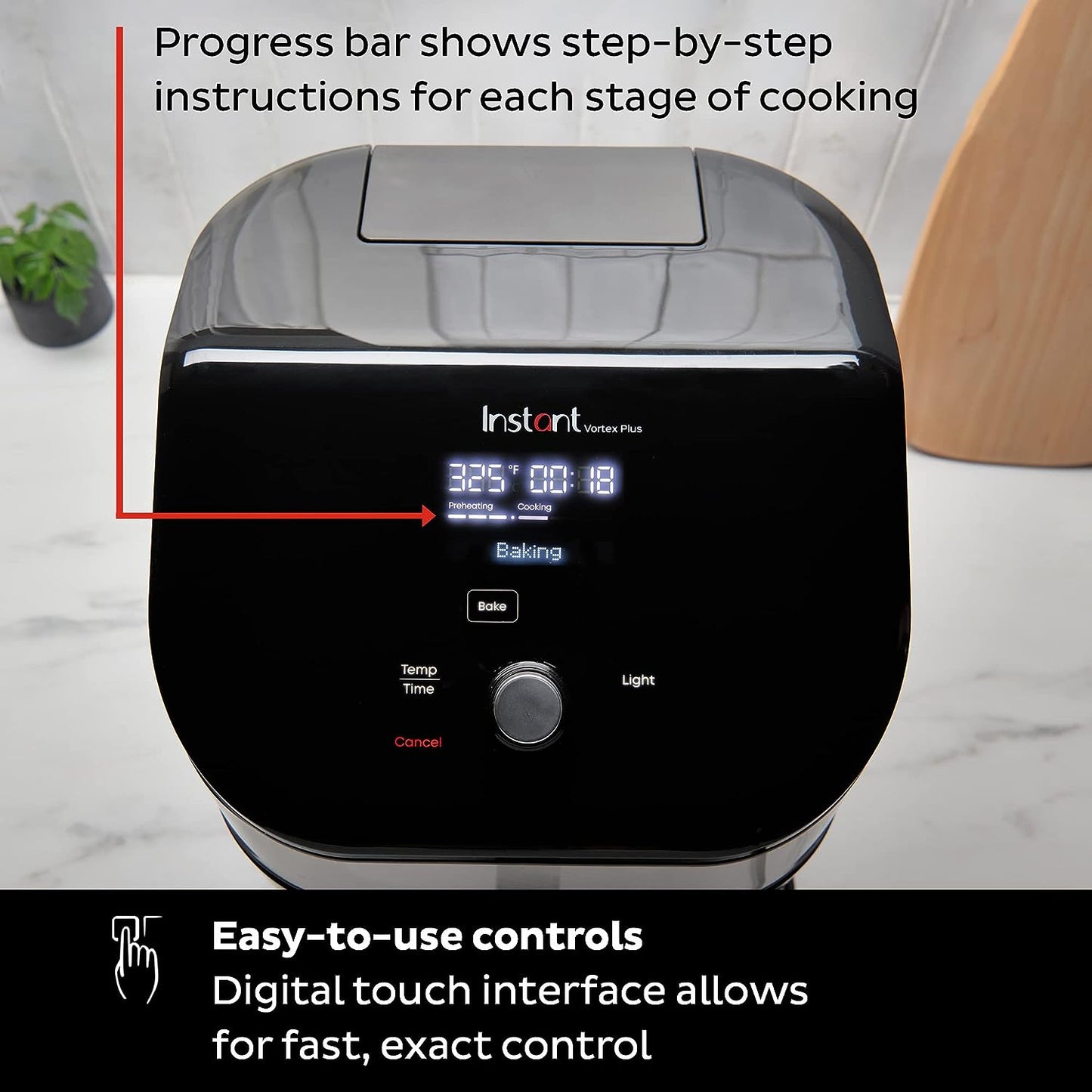 Instant Vortex Plus 6QT Air Fryer ClearCook + OdorErase 6-in-1 Functions