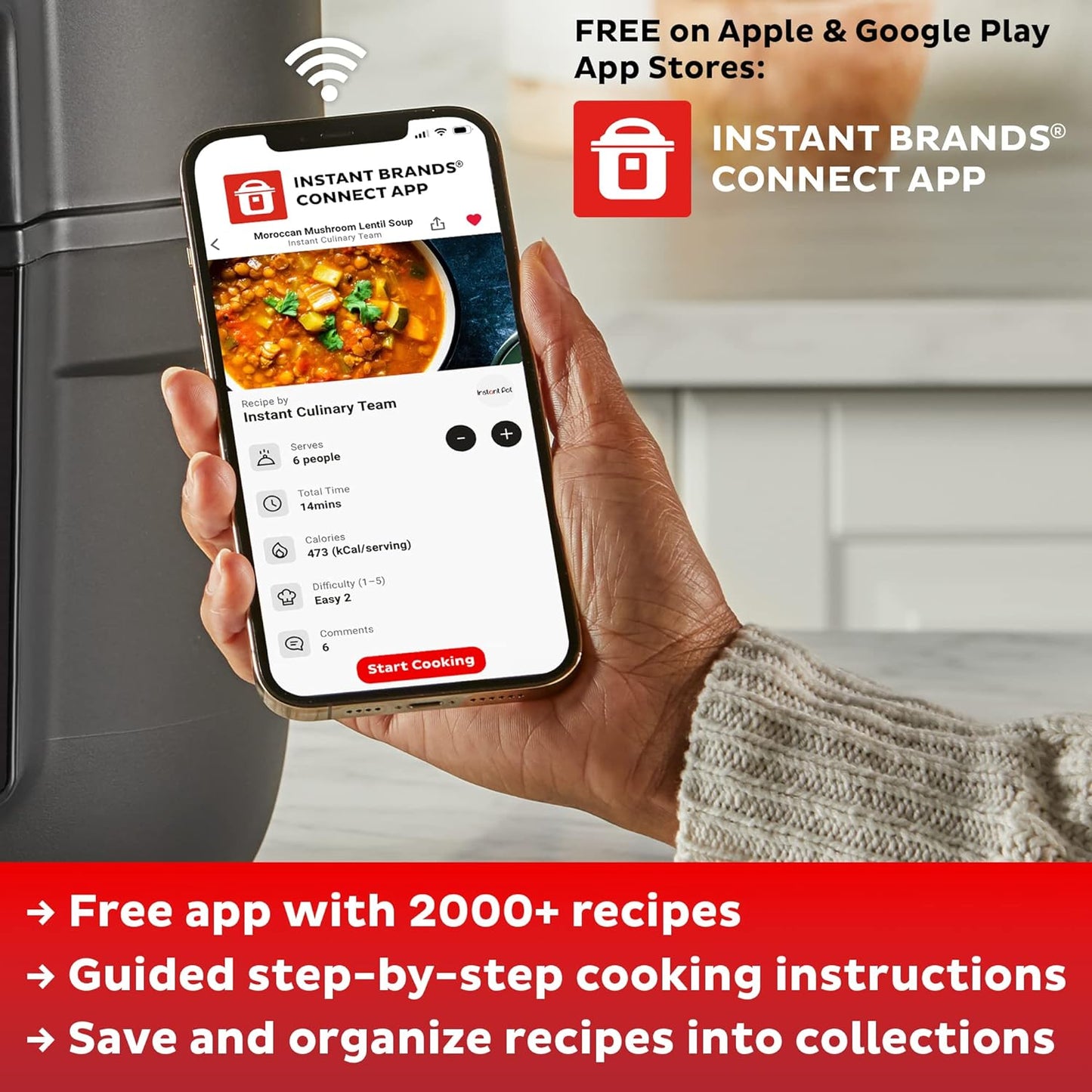 Instant Pot Next Gen Duo Plus V4 Pressure Cooker, 6-Qt