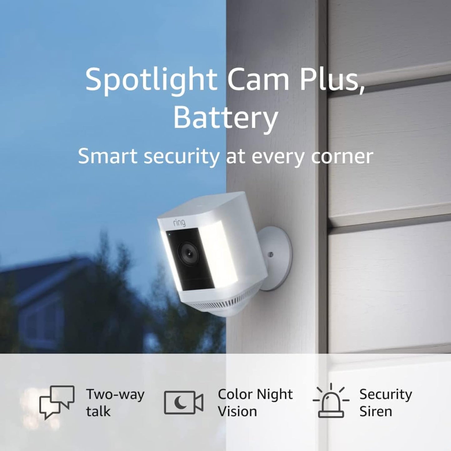 Ring 1080p Spotlight Cam Pro Plug-In Security Camera