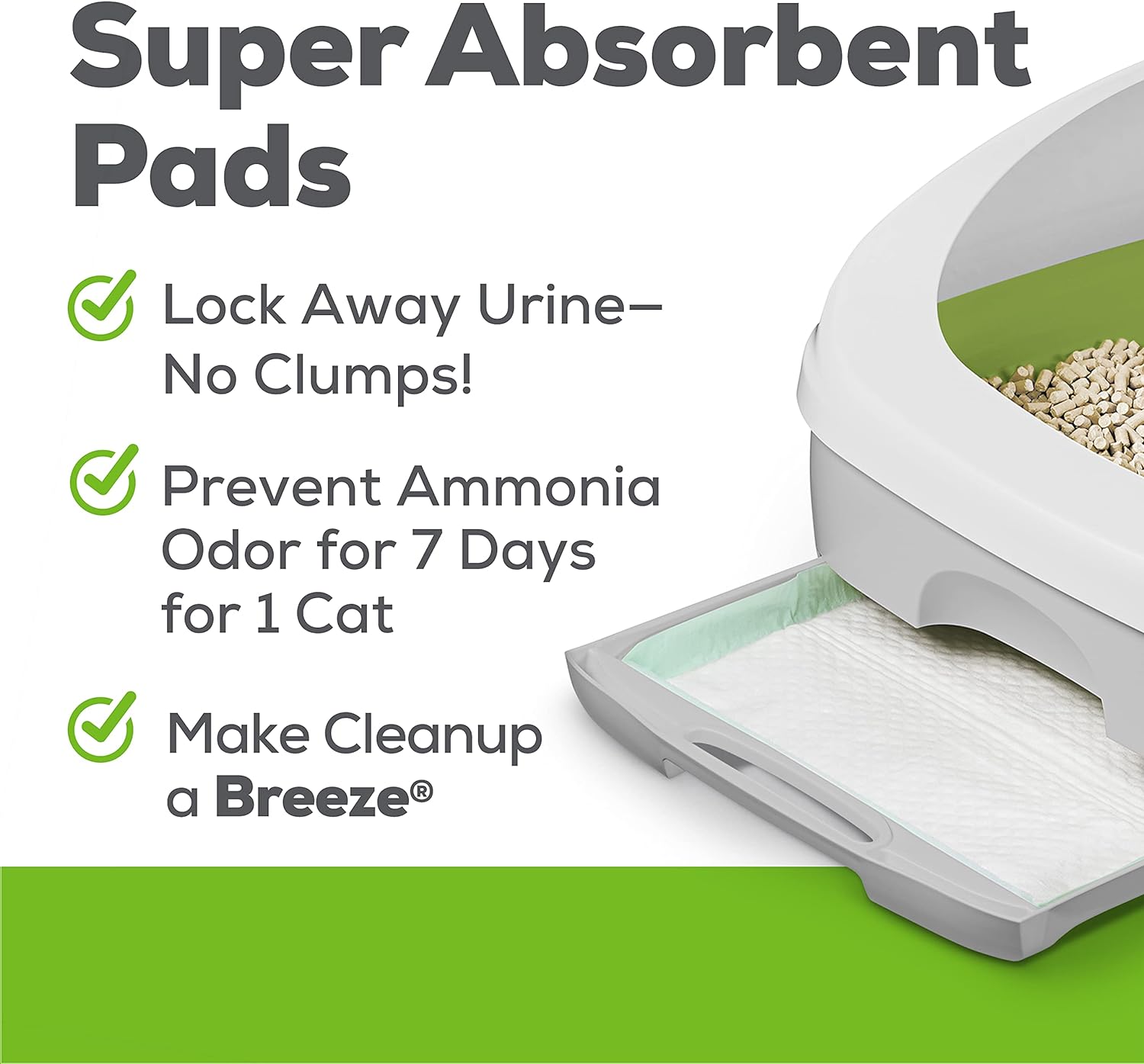 Purina Tidy Cats BREEZE Hooded Litter Box System Starter Kit With Pellets & Pads -  Litter Box Purina Tidy Cats