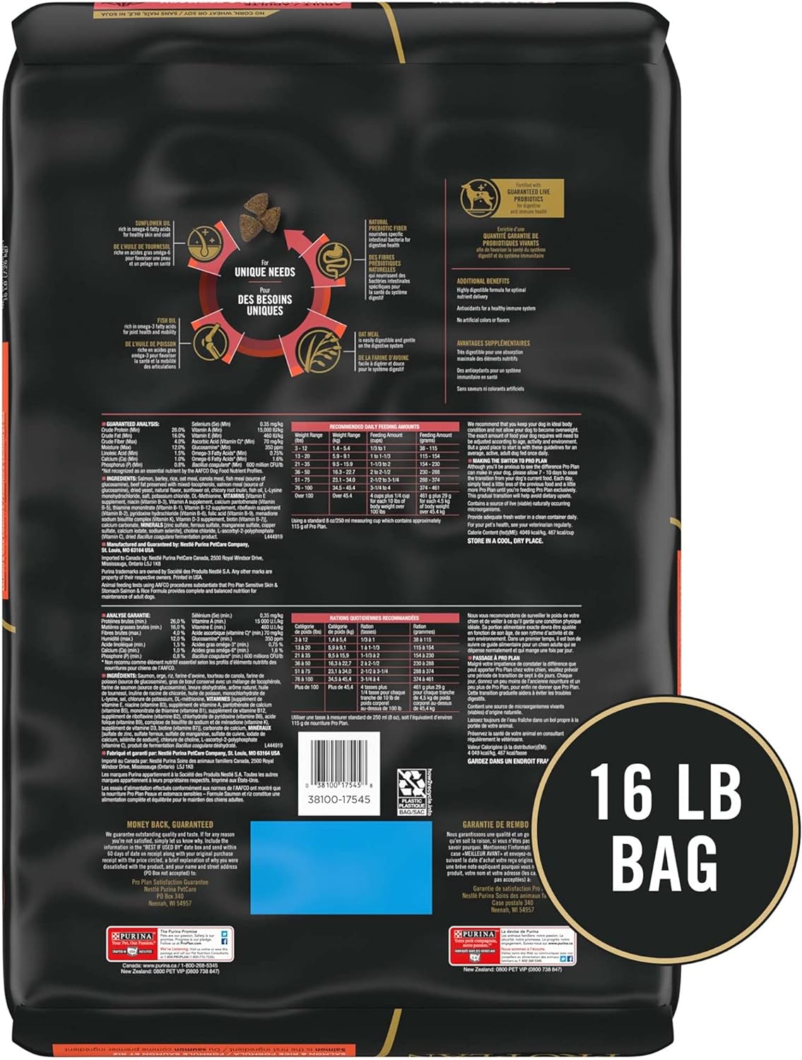 Purina Pro Plan Sensitive Skin and Stomach Salmon & Rice Formula Dry Dog Food -  Dry Dog Food Purina Pro Plan