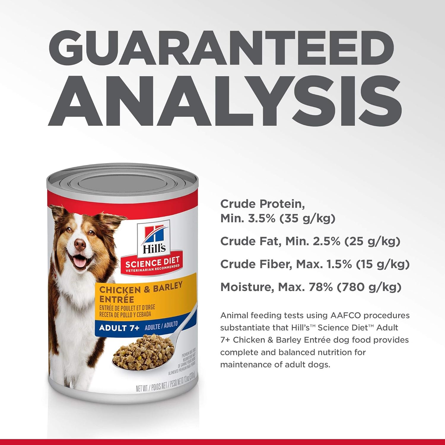 Hill's Science Diet Adult 7+ Chicken & Barley Entree Canned Dog Food, 13 oz, 12-Pack -  Wet Dog Food Hill's Science