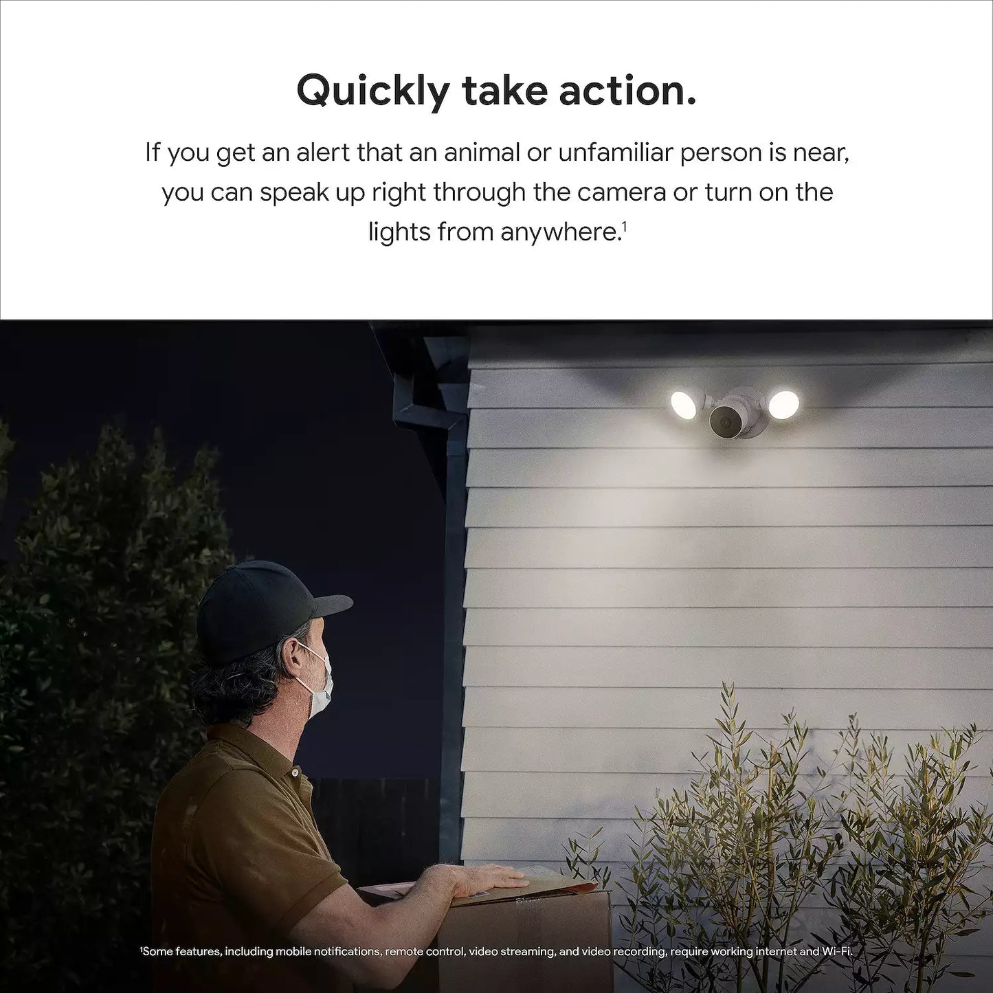 Google Nest Cam Security Camera with Floodlight