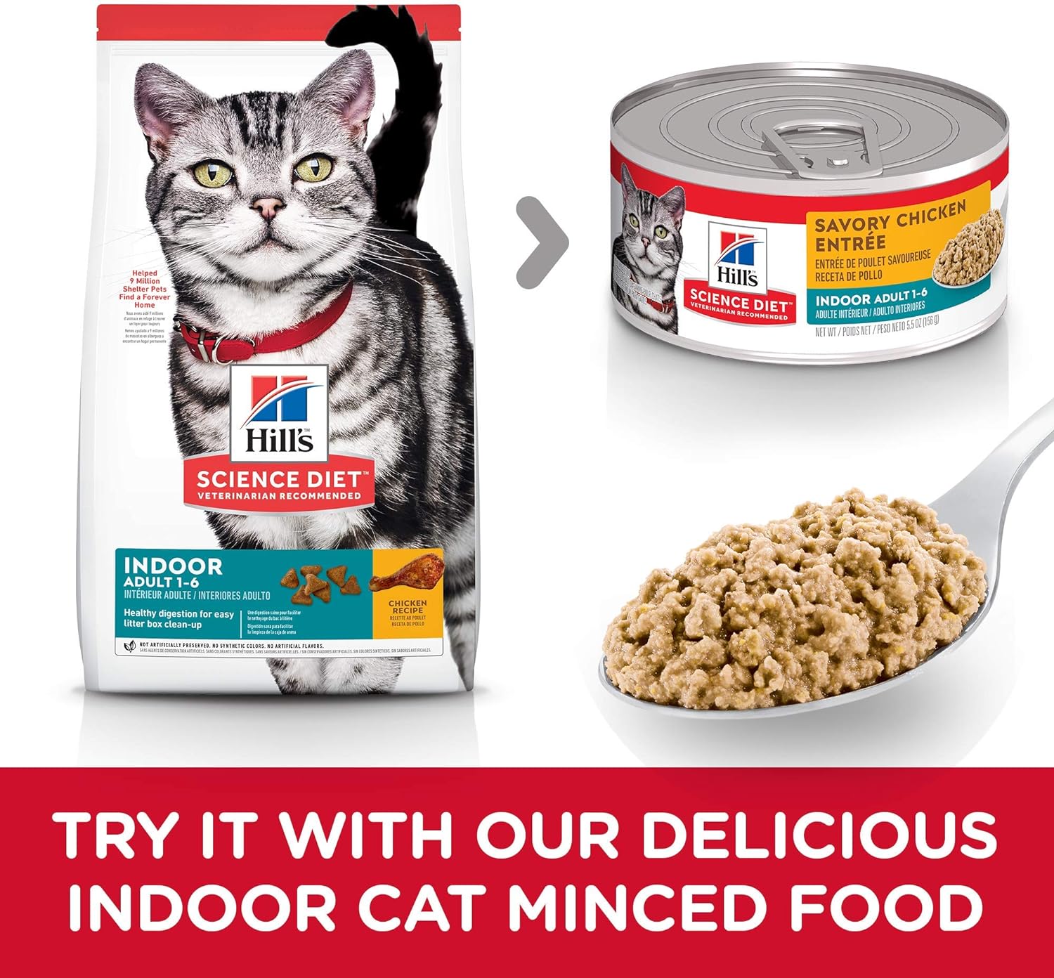 Hill's Science Diet Adult 1-6 Indoor Chicken Recipe Dry Cat Food -  Dry Cat Food Hill's Science