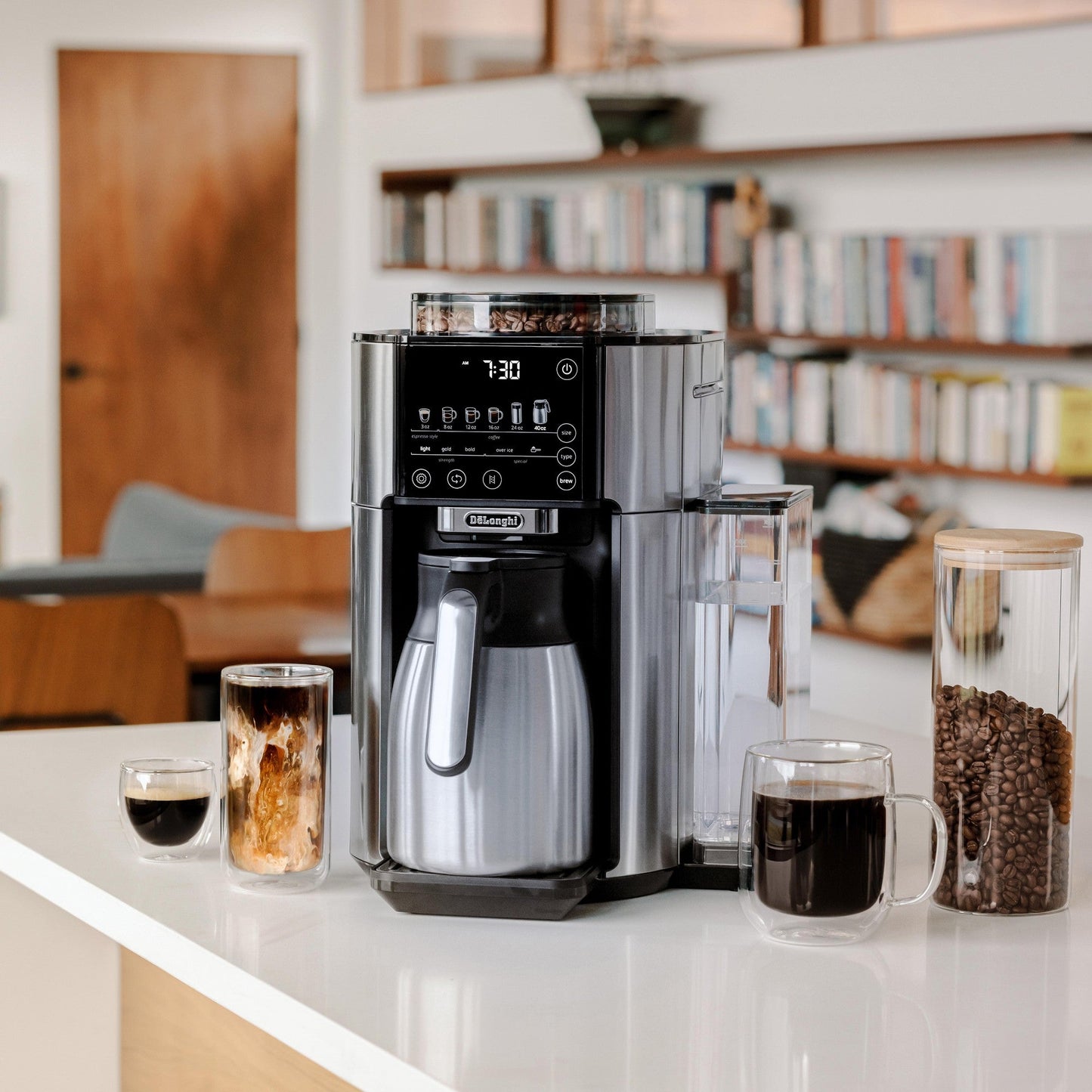De'Longhi TrueBrew Automatic Coffee Maker with Bean Extract Technology + Thermal Carafe