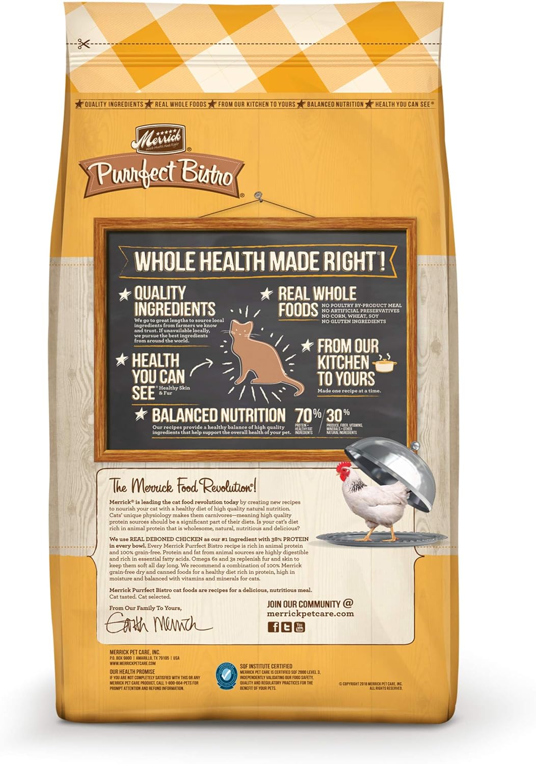 Merrick Purrfect Bistro Grain Free Real Chicken and Sweet Potato Adult Dry Cat Food -  Dry Cat Food Merrick