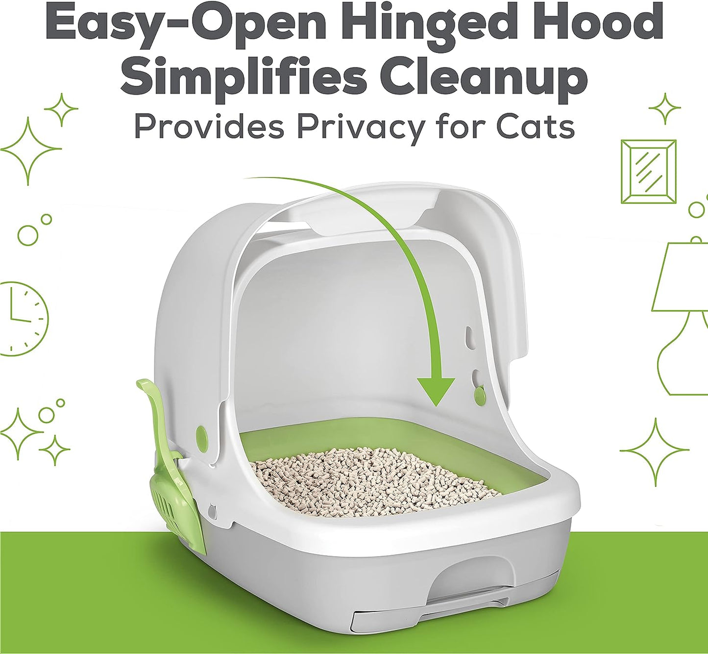 Purina Tidy Cats BREEZE Hooded Litter Box System Starter Kit With Pellets & Pads -  Litter Box Purina Tidy Cats