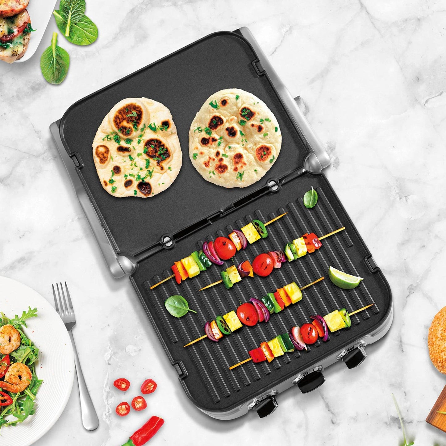Cuisinart Panini Press, Stainless Steel Griddler Sandwich Maker 5-IN-1