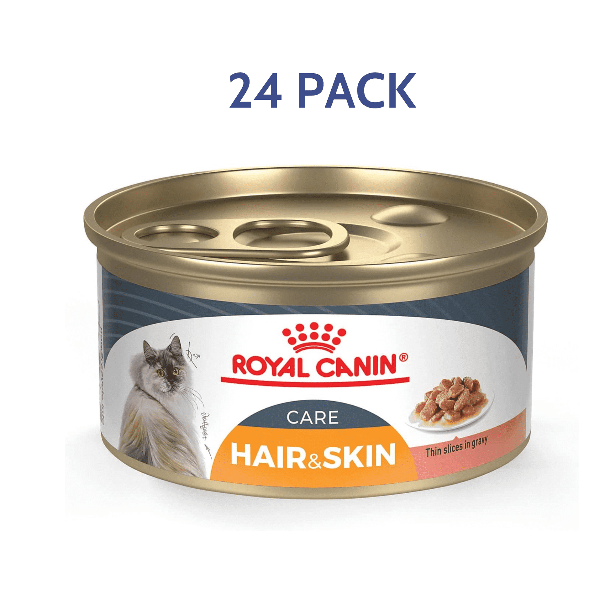 Royal Canin Feline Care Nutrition Hair & Skin Care Thin Slices in Gravy Canned Cat Food -  Wet Cat Food Royal Canin