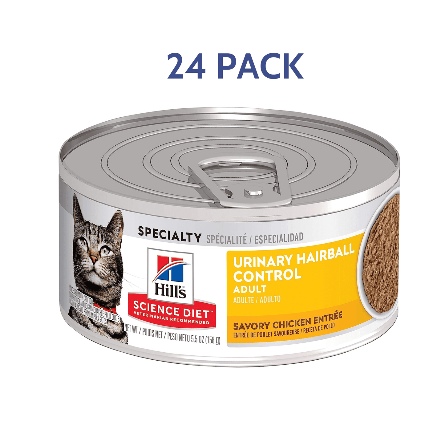Hill's Science Diet Wet Cat Food, Adult, Urinary & Hairball Control, Savory Chicken Recipe -  Wet Cat Food Hill's Science