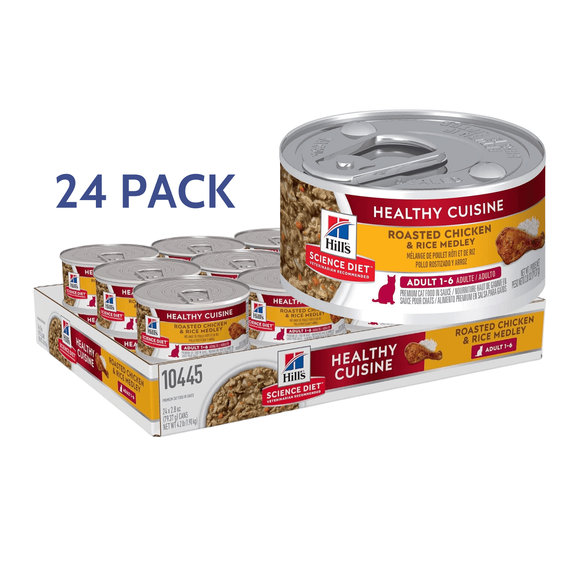 Hill's Science Diet Canned Wet Cat Food Healthy Cuisine Adult Roasted Chicken & Rice for Healthy Weight & Weight Management -  Wet Cat Food Hill's Science