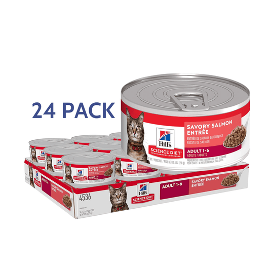 Hill's Science Diet Adult Savory Salmon Entree Canned Wet Cat Food -  Wet Cat Food Hill's Science