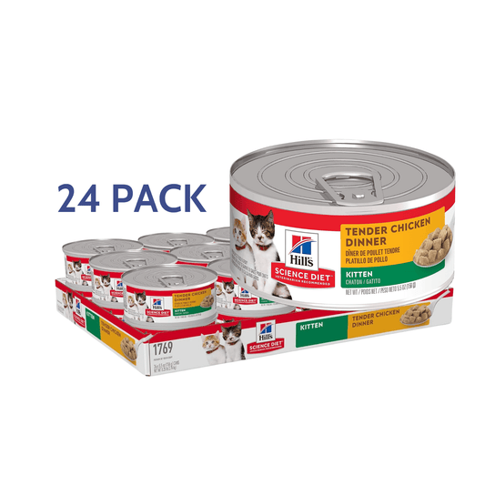 Hill's Science Diet Wet Kitten Food Tender Chicken Dinner Canned Cat Food -  Wet Cat Food Hill's Science