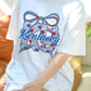 Kentucky KY Shirt Floral Patriotic Bow Gildan 5000 Tee, USA State Pride Shirt, 4th of July Gift, Kentucky Lover Shirt, Summer T-Shirt