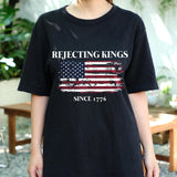 Rejecting Kings Since 1776 Shirt, Patriotic Distressed Flag Tee, Funny American Independence Day Shirt, USA Freedom T-Shirt Gift
