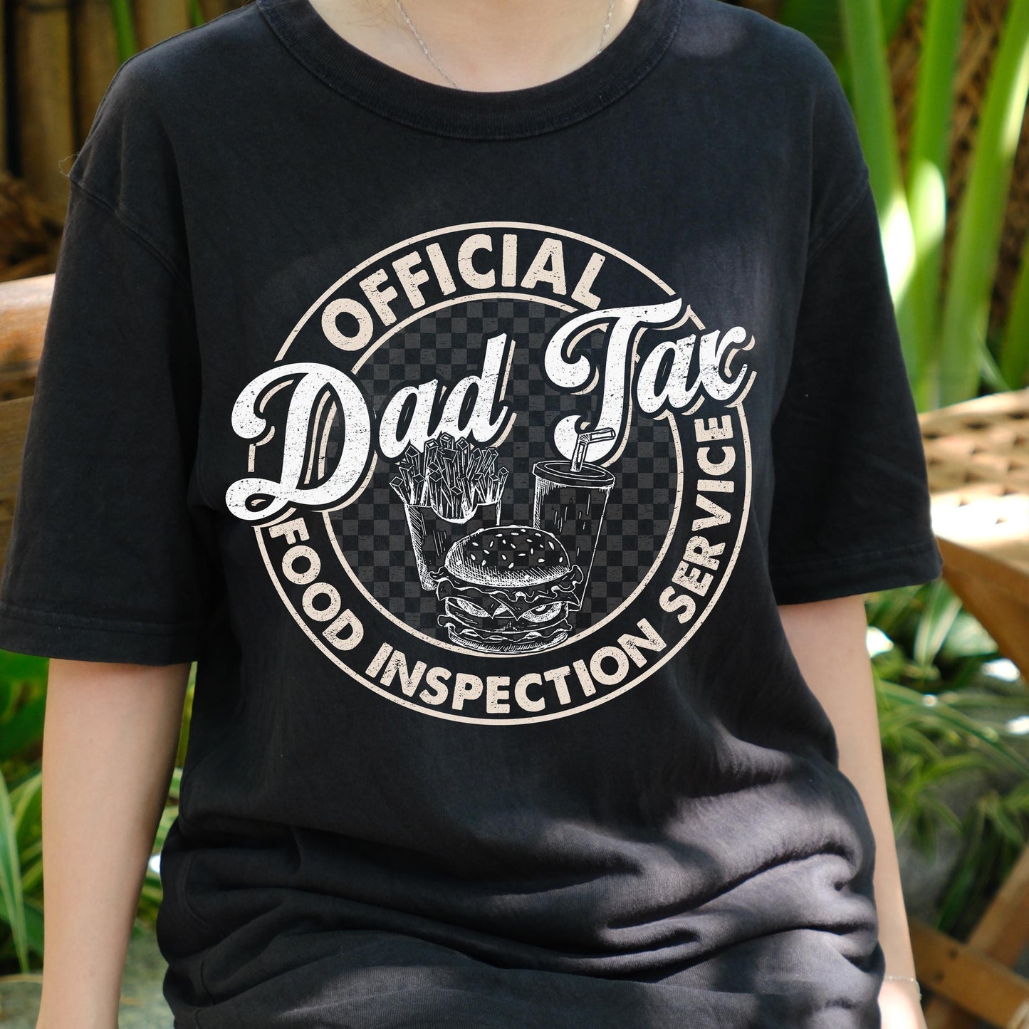Official Dad Tax Shirt, Funny Fatherhood Food Tee, Burger Fries Snack Inspector Shirt, Dad Joke T-Shirt, Father’s Day Gift for Him