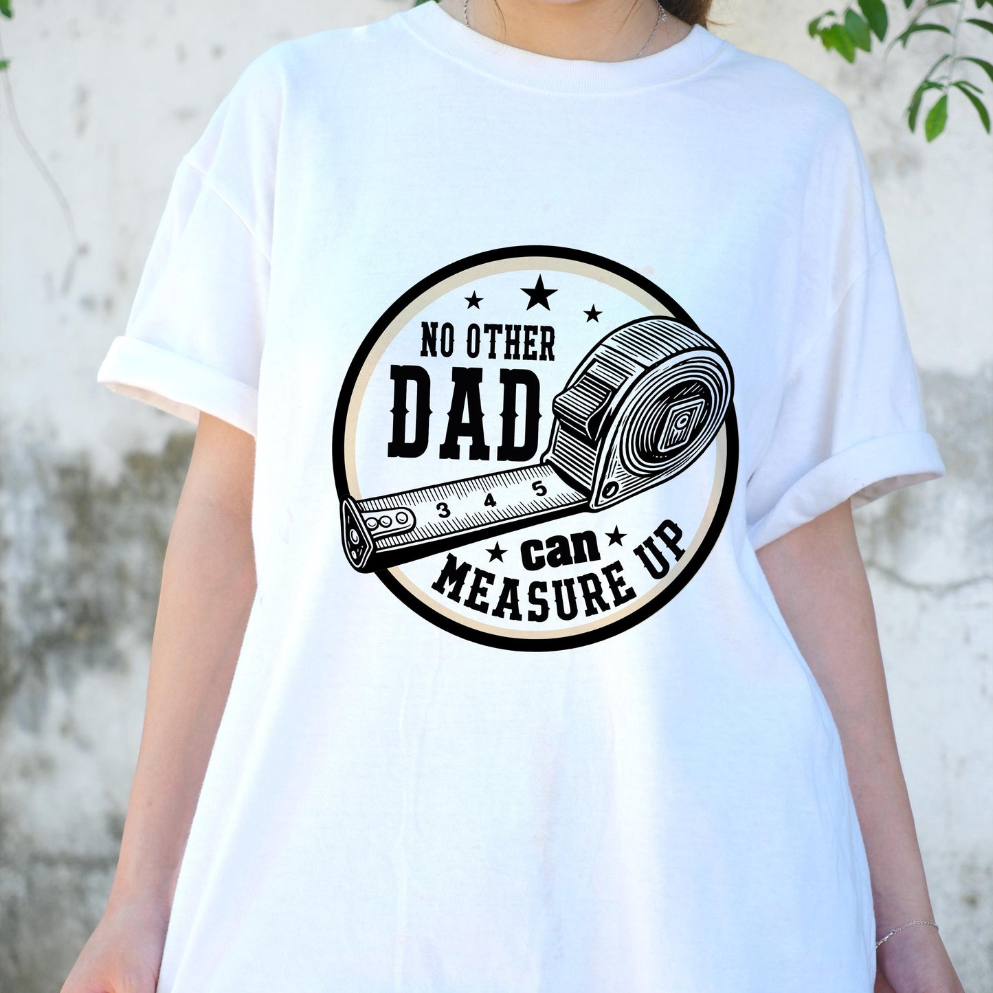 No Other Dad Can Measure Up Shirt, Funny Father’s Day Tee, Tape Measure Dad Joke Shirt, Handy Dad Gift, DIY Tool T-Shirt for Him
