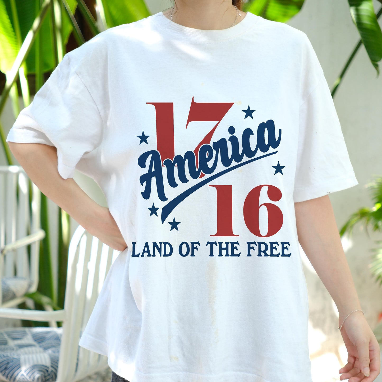 1776 America Land of the Free Shirt, Patriotic USA Tee, Vintage Fourth of July T-Shirt, Independence Day Freedom Graphic Tee