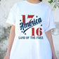 1776 America Land of the Free Shirt, Patriotic USA Tee, Vintage Fourth of July T-Shirt, Independence Day Freedom Graphic Tee