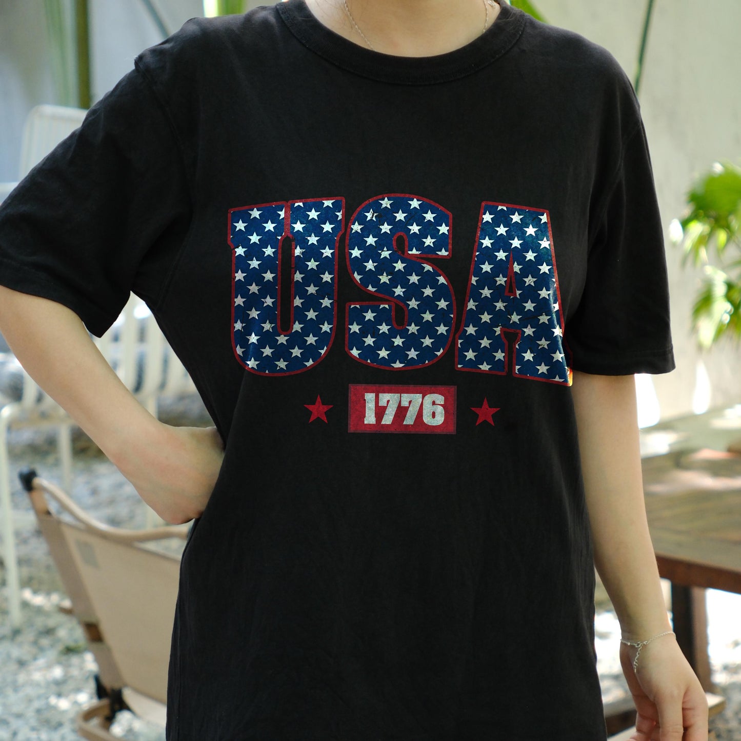 USA 1776 Shirt, Patriotic American Flag Stars Tee, Vintage 4th of July T-Shirt, Independence Day Outfit, Freedom Graphic USA Top