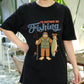 I'd Rather Be Fishing Bigfoot Shirt, Funny Fisherman Tee for Men, Sasquatch Holding Fish Graphic T-shirt, Outdoors Lake Fishing Gift