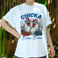 Chicka Bom Bom Chicken Shirt, Patriotic Chicken 4th of July Tee, Funny Farm Animal T-Shirt, USA Celebration Graphic Tee for Women Men