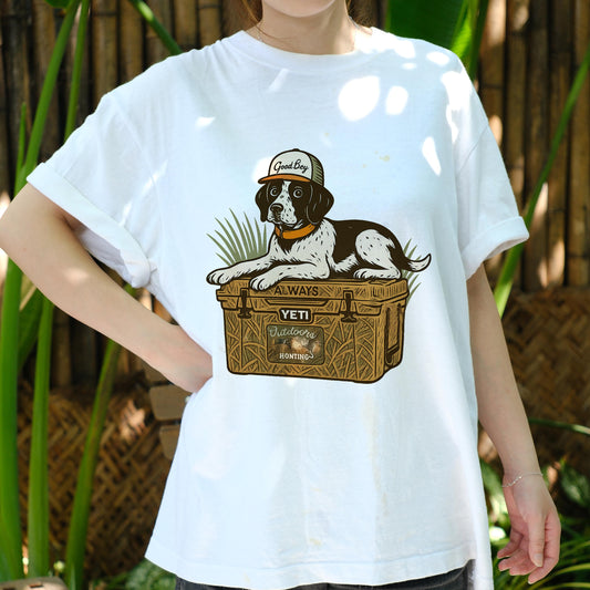 Good Boy Dog Hunting Shirt, Outdoor Yeti Cooler Dog Tee, Funny Hunting Dog Lover Shirt, Country Gift for Men, Rustic Pet Owner T-Shirt