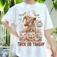Trick or Trashy Raccoon Halloween Shirt, Funny Witch Pumpkin Tee, Spooky Trash Panda T-Shirt, Cute Fall Costume Party Gift Top