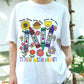 Teach with Heart Shirt, Crayon Floral Teacher T-Shirt, Cute Teacher Gift, Back to School Tee for Women, Teach Them Love Grow Shirt