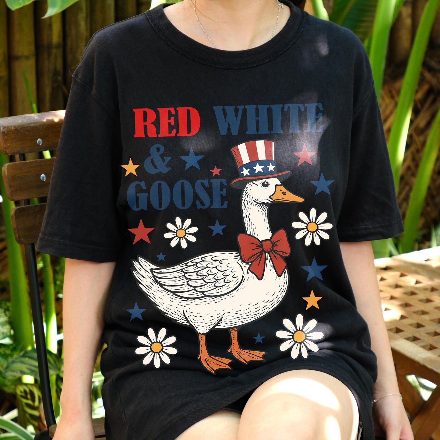 Funny 4th of July Goose Shirt, Red White and Goose Tee, Patriotic Animal Shirt, Independence Day Outfit, USA Party T-Shirt Gift
