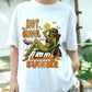 Hot Ghoul Summer Shirt, Spooky Babe Halloween Beach Tee, Funny Sexy Ghoul Graphic T-Shirt, Retro Skeleton Girl Summerween Vibes Top