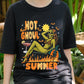 Hot Ghoul Summer Shirt, Spooky Babe Halloween Beach Tee, Funny Sexy Ghoul Graphic T-Shirt, Retro Skeleton Girl Summerween Vibes Top