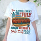 You Look Like the 4th of July Shirt, Funny Hot Dog Graphic Tee, Patriotic Cookout T-Shirt, BBQ Summer Foodie Shirt, USA Party Outfit