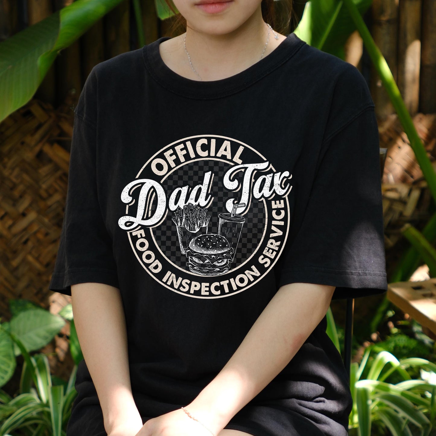 Official Dad Tax Shirt, Funny Fatherhood Food Tee, Burger Fries Snack Inspector Shirt, Dad Joke T-Shirt, Father’s Day Gift for Him