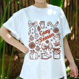 Cozy Season Shirt, Cute Fall T-Shirt, Autumn Cozy Tee, Pumpkin Spice Shirt, Cute Coffee Shirt, Fall Fashion Gift, Autumn Aesthetic