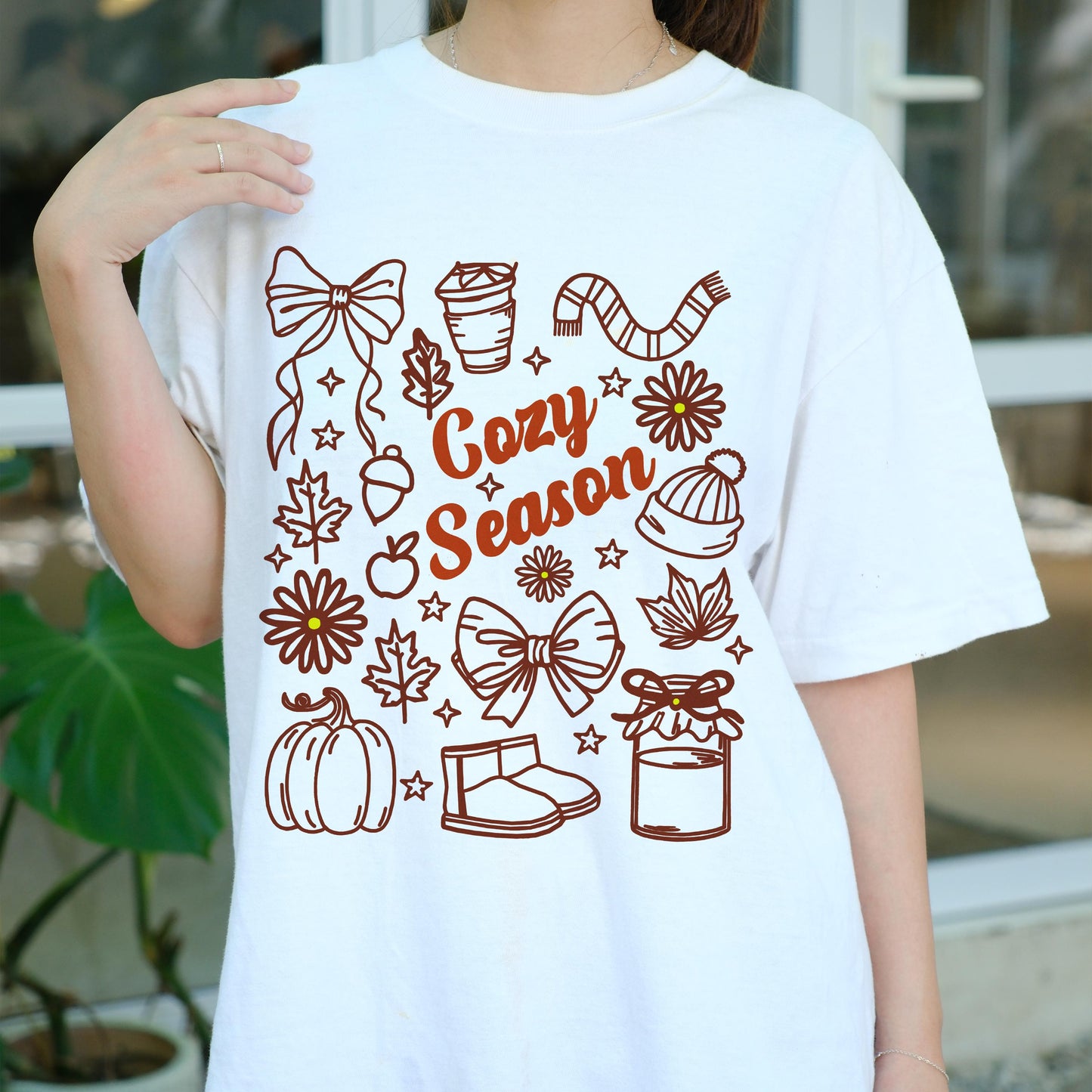Cozy Season Shirt, Cute Fall T-Shirt, Autumn Cozy Tee, Pumpkin Spice Shirt, Cute Coffee Shirt, Fall Fashion Gift, Autumn Aesthetic
