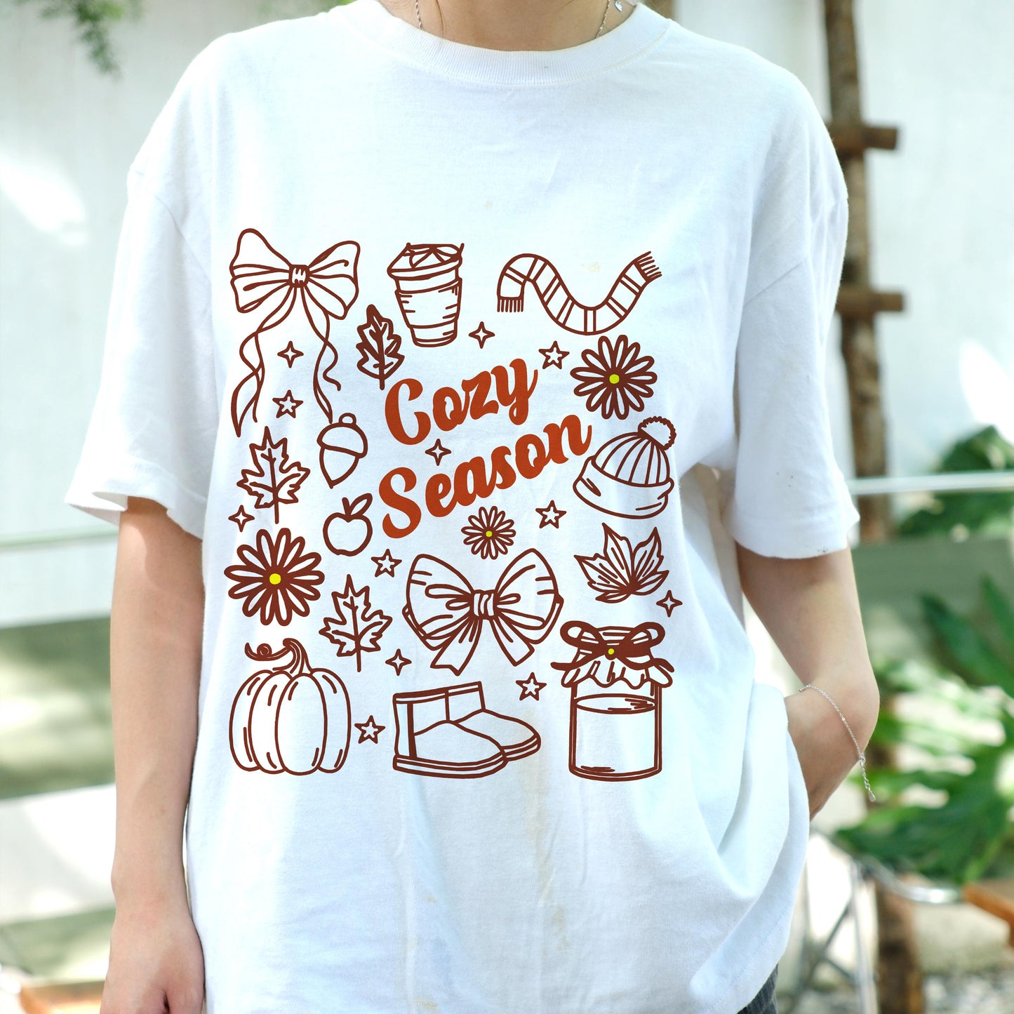 Cozy Season Shirt, Cute Fall T-Shirt, Autumn Cozy Tee, Pumpkin Spice Shirt, Cute Coffee Shirt, Fall Fashion Gift, Autumn Aesthetic