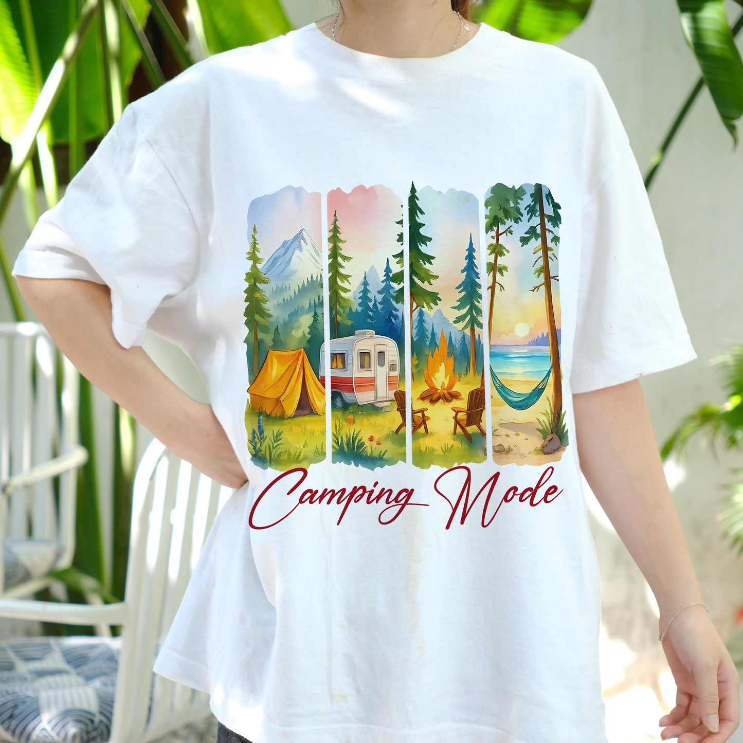 Camping Mode Shirt, Camper T-Shirt, Outdoor Hiking Tee, Nature Lover Top, Adventure Graphic Tee, Summer Camping Gift