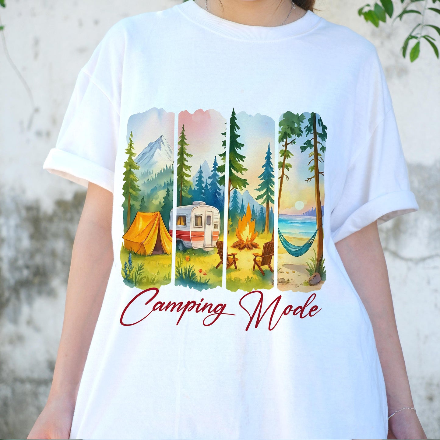 Camping Mode Shirt, Camper T-Shirt, Outdoor Hiking Tee, Nature Lover Top, Adventure Graphic Tee, Summer Camping Gift