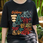 Let’s Go Camping Shirt, Adventure Awaits Tee, Happy Camper T-Shirt, Outdoor Hiking Top, RV Camper Gift, Camping Graphic Tee