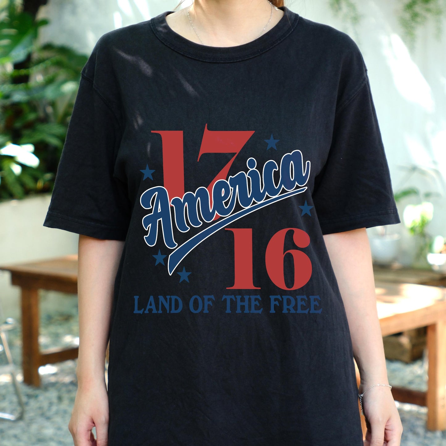 1776 America Land of the Free Shirt, Patriotic USA Tee, Vintage Fourth of July T-Shirt, Independence Day Freedom Graphic Tee