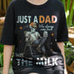 Just a Dad Who Came Back With the Milk Shirt, Funny Skeleton Dad Tee, Father’s Day Humor T-Shirt, Cool Retro Dad Joke Gift Idea