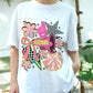 Cheerleader T-Shirt, Retro Cheer Squad Shirt, Pink Pom Pom Tee, Cute Spirit Wear, Cheer Mom Gift, Cheerleading Graphic Top