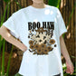 Boo Haw Shirt, Western Ghost Halloween Tee, Spooky Cow Print Ghost Shirt, Sunflower Fall Cowgirl T-Shirt, Retro Country Halloween Top